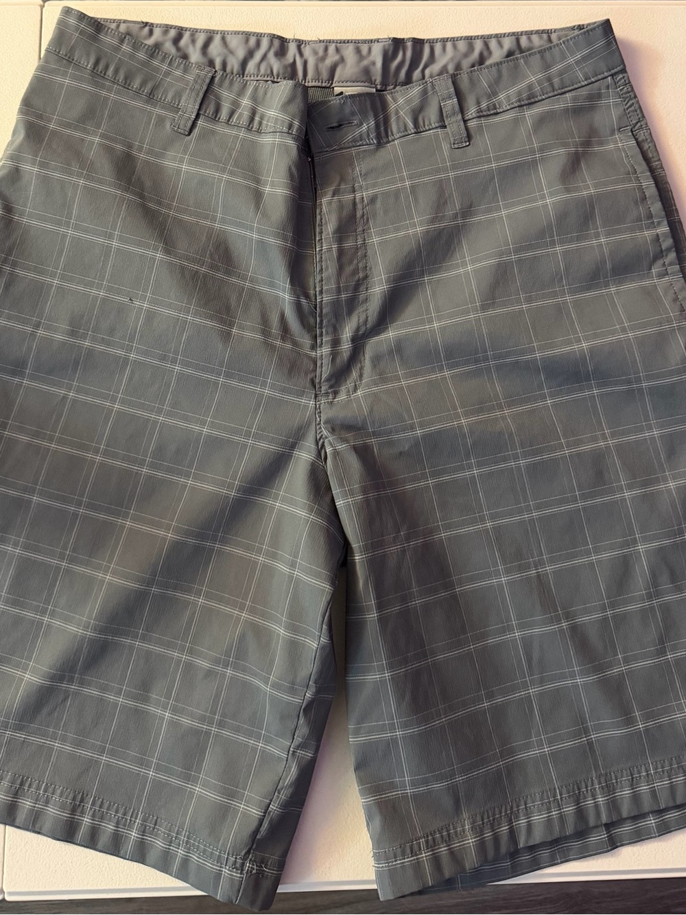 Champion DuoDry Men’s 36 Gray Plaid Performance Golf Shorts